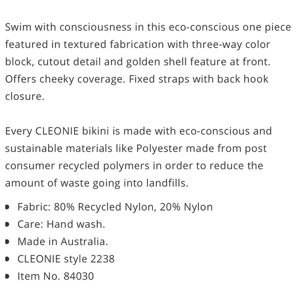 CLEONIE Hamptons Maillot One Piece Coral Blossom Lilac One Size - Picture 8 of 10